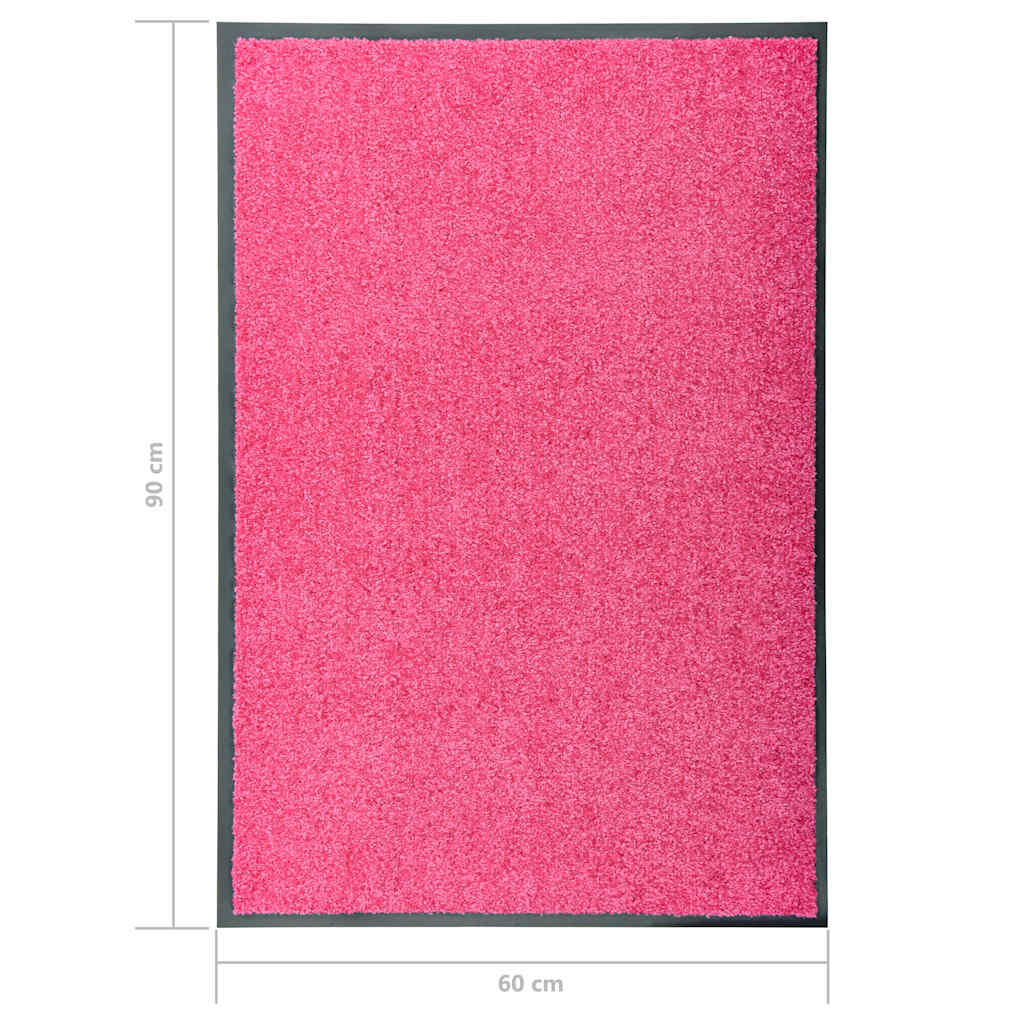 VidaXL Fußmatte Waschbar Rosa 60x90 cm