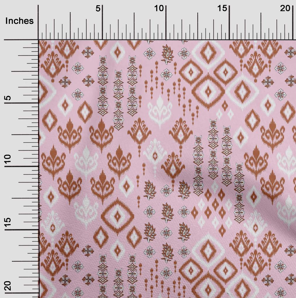 oneOone Cotton Flex Fabric Block & Geometric Ikat Print Fabric By The Yard 40 Inch