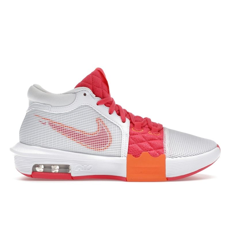 Nike Кроссовки мужские LeBron Witness 8 Dunkin Donuts Белый Ярко-Мандариновый Астровый Розовый FB2239-104 42