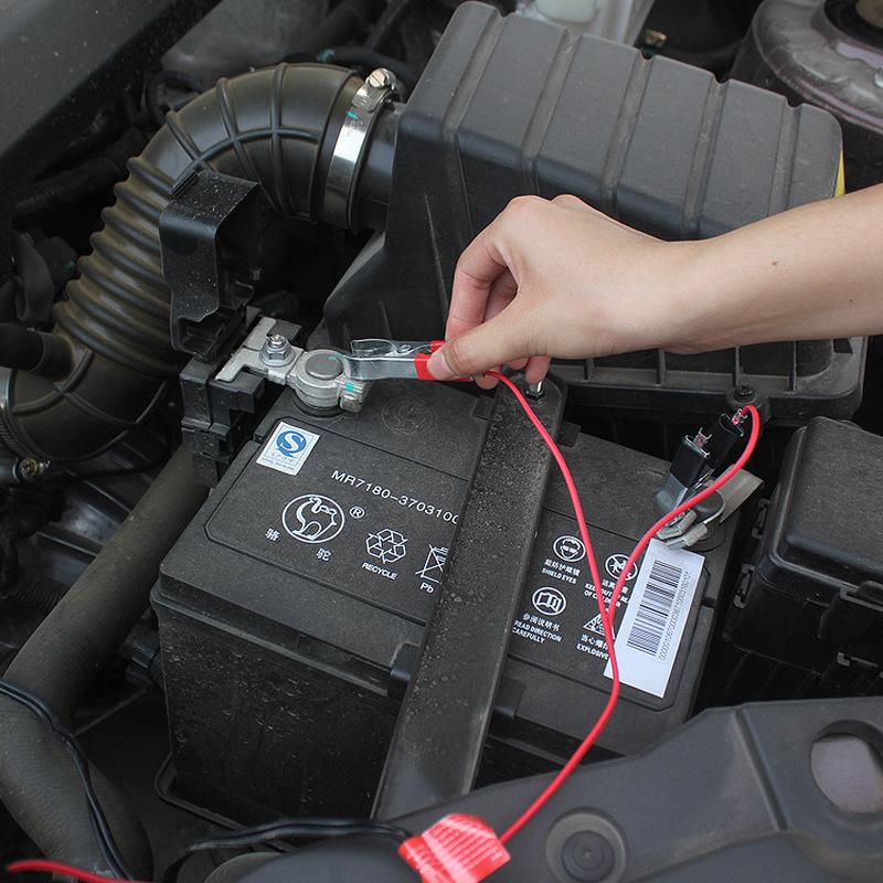 Lunghezza 150 cm Cavi con Pinze per Batteria Auto Rosso Nero Adattatore Accendisigari Pinze a Coccodrillo Isolate Accessori per Riparazione Auto per Emergenza