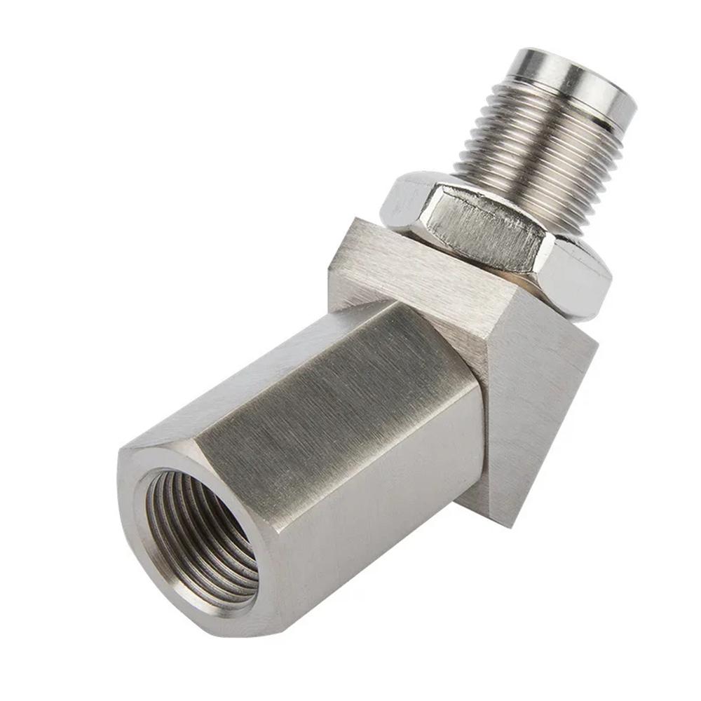M18X1.5 45 Degree Oxygen O2 Sensor Spacer Adapter Universal Stainless Steel Extension Filter Cel Mini Catalyst Check Engine Light