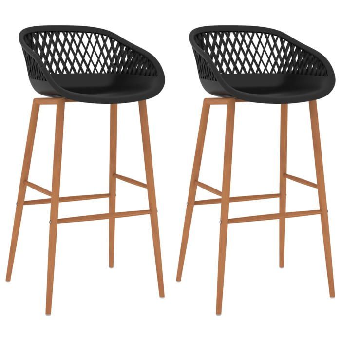 VidaXL Lot de 2 Chaises de Bar, Siège de Pub, Chaise de Bistrot, Meuble de Salle à Manger Cuisine Salon Salle de Séjour 248152