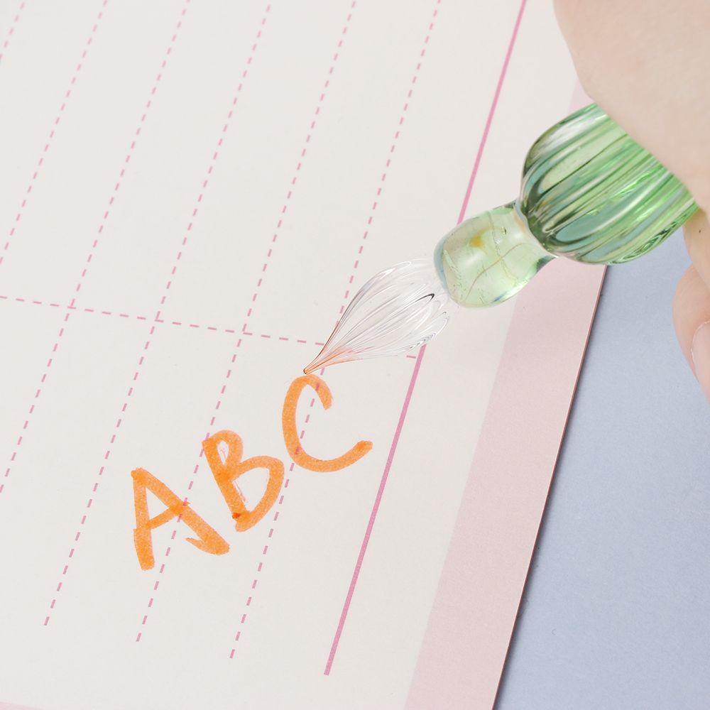 1PC Handmade Signature Dipping Calligraphy Painting Supplies Fountain Pen Filling Ink Glass Dip Pen