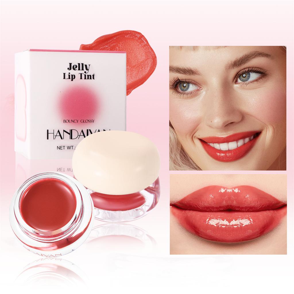 4-color Color-changing Lip Gloss with Brush, Water-gloss Lip Gloss To Care for Lips, Mirror Moisturizing Lip Balm, Lip Care