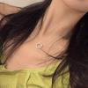 Korean Style Crescent Moon U-Shaped Pendant Necklace for Women - Fashionable, Versatile Clavicle Chain