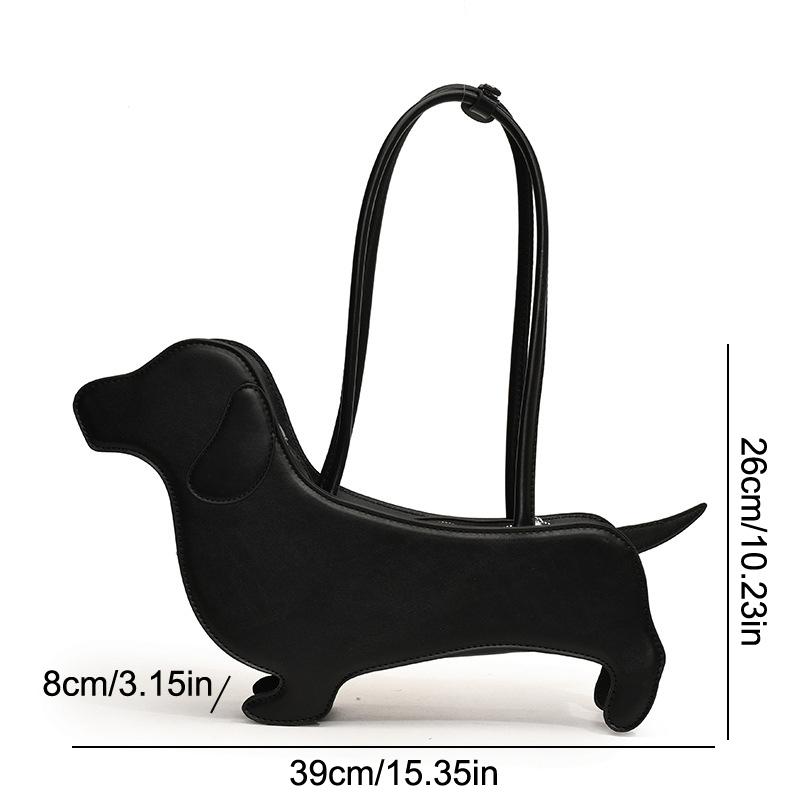 Funny Sausage Dog Handbag Women Bags Solid Color Pu Leather Shoulder Bag Totes Lady Cute Creative Japanese Style Kawaii Bag