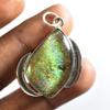 Natural Opal Pendant Multicolor 32.7 ct 925 Sterling Silver Fancy Cut October Birthday Birthstone