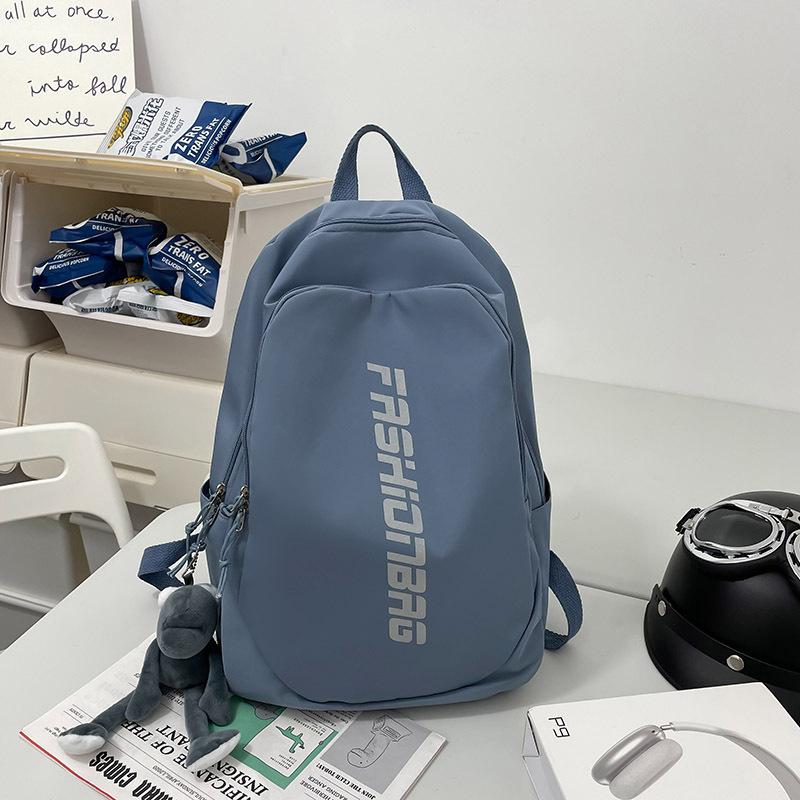 

2025 new Korean version backpack casual backpack business trip outdoor bag women s tide bag large capacity college style model without pendant синій