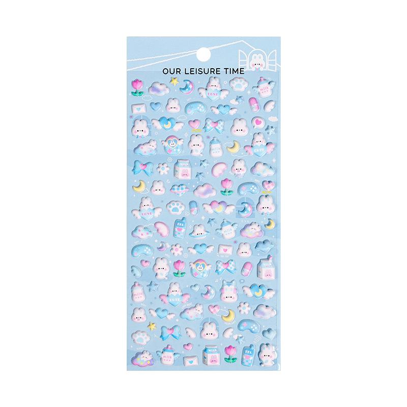 3D Mini Cute Animal Stickers Japanese Food Doll Style Puffy Decals for Kids DIY Craft Reward Phone Laptop Album Decor