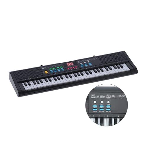 Luqeeg 61-Key Electronic Piano Instrument, Digital Music Piano with Speaker and Microphone, Musical Standard Key Piano Kit for Beginners, Adults, and