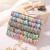 300pcs Cute Colorful Nylon Elastic Hair Bands Set for Women Girls Ponytail Holder Scrunchies Kids Rubber Band Hair Accessories