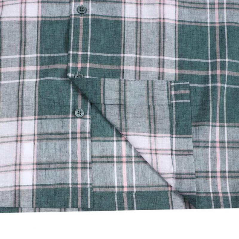 Daks 26ss Linen Blend Big Check Regular Fit Casual Shirt Dms3shcl140e1