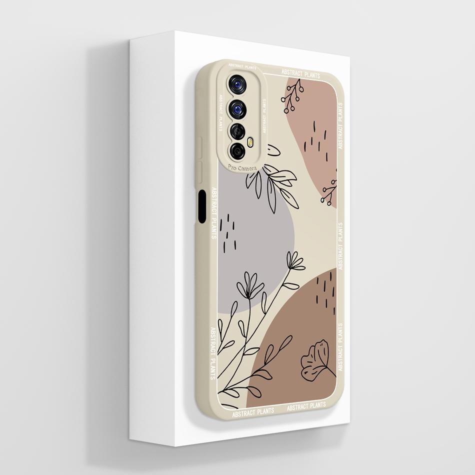 

For Realme 7 Pro 7i Case Aesthetic Style Back Cover For Oppo Realme7 4G 5G Anti Drop Funda Full Coverage Liquid Silicone Bumper Realme7i(Global)