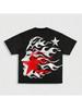 2025 New Pure Cotton T-Shirt 1PC Hells Star Print Men's Round Neck Short-Sleeved Cotton T-Shirt Casual Summer Short-Sleeved Women