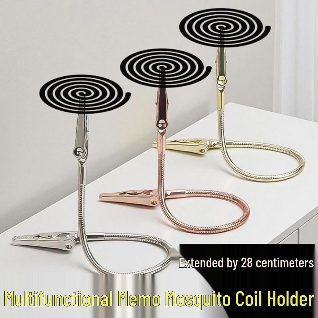 Dual-Headed Mosquito Coil & Office Label Clip with Adjustable Alligator Design