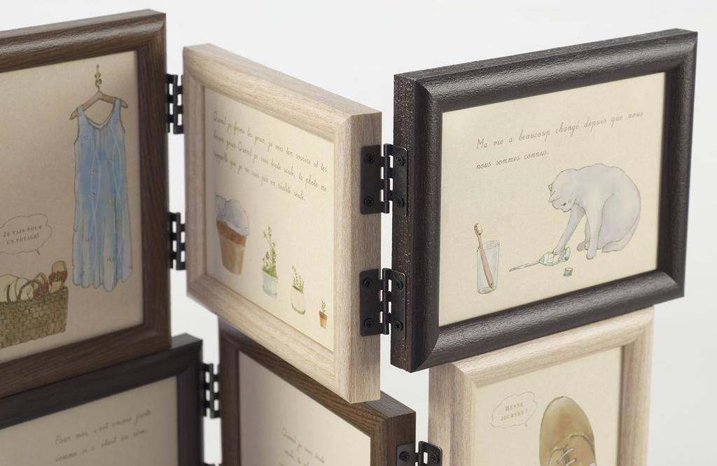 Kishima Photo Interior Photo Service Wall 6 Frame, Frame, Stand, Size, Large, Tabletop, Horizontal, Mounted, Brown, Windows, Multiple, Bran, KP-31290