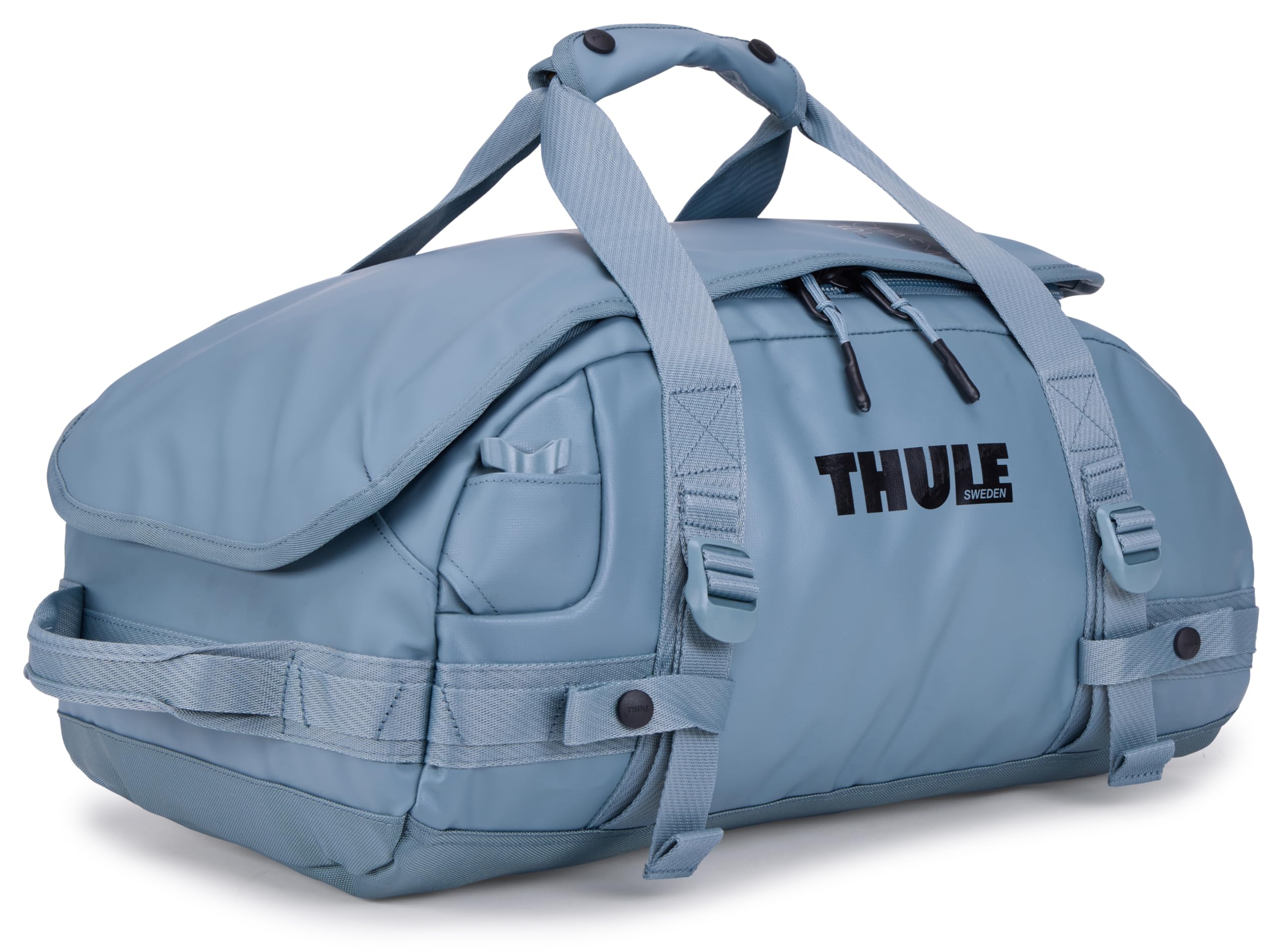 

Thule Chasm Duffel Bag, 30L, Heavy-Duty, Weather-Resistant, Lockable Zipper Pulls, 1.2kg Capacity, Pond Gray