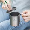 Boundless Voyage Titanium Camping Mug with Lid Stackable Cup Travel Tableware for Backpacking, Hiking, Home Use