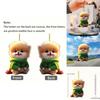 Dog Charming Plush Pendant Acrylic Car Rearview Mirror Decorative Piece Hanging
