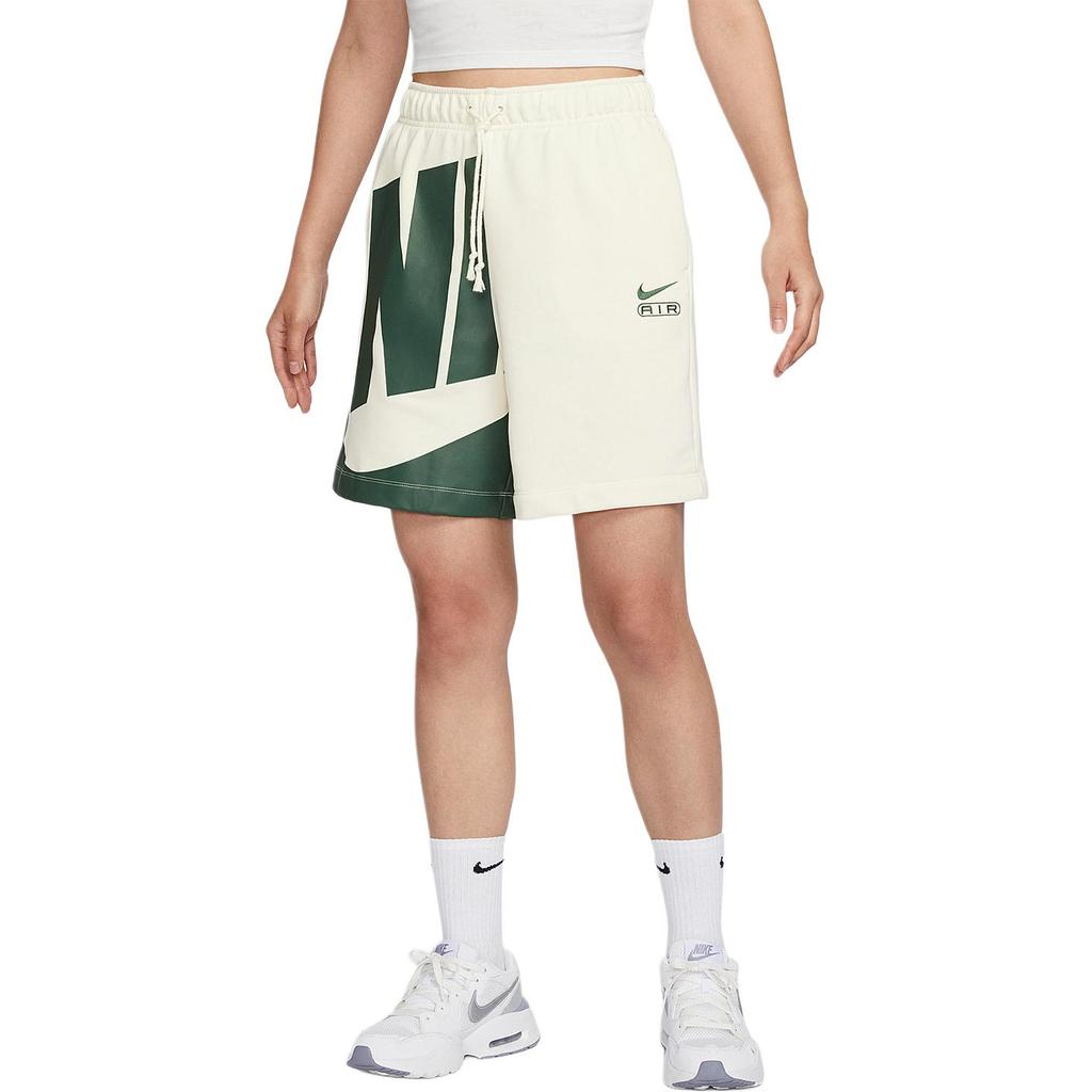 Nike Logo-Print Kordelzug Elastischer Bund Freizeitshorts Damenshorts Beige FN2247-110