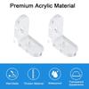 INCREWAYL Brackets, 20pcs Clear Acrylic Corner Brackets 90 Degree Support Shelf Corner Brace Wood