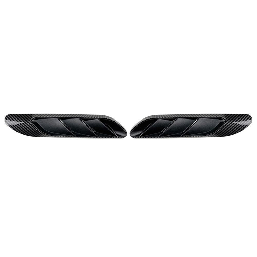 For Mercedes Benz C E Cla 2Pcs Sport Carbon Fiber Look Side Fender Air Vent Outlet Trim