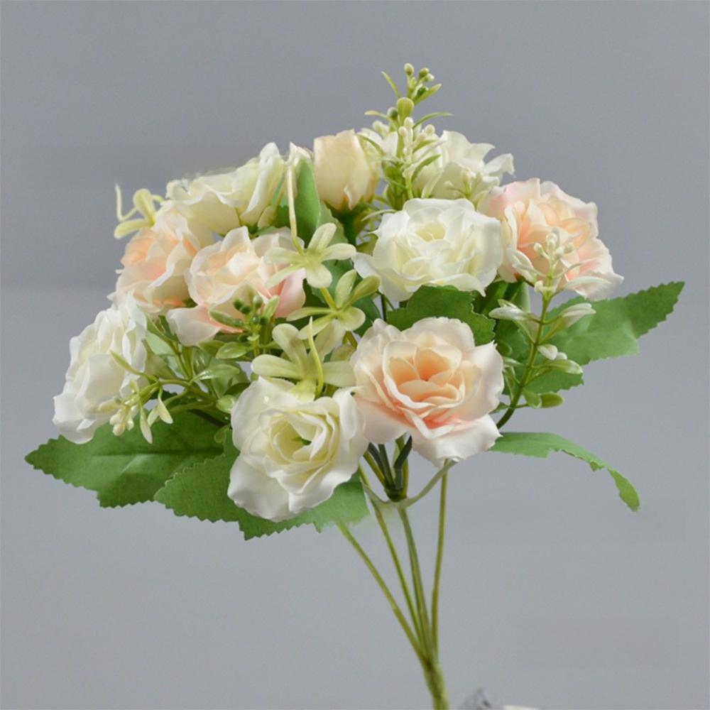 Realistic 10 Heads Artificial Rose Bouquet 32cm Silk Western-Style Floral Decor Artificial Flowers Home Decor
