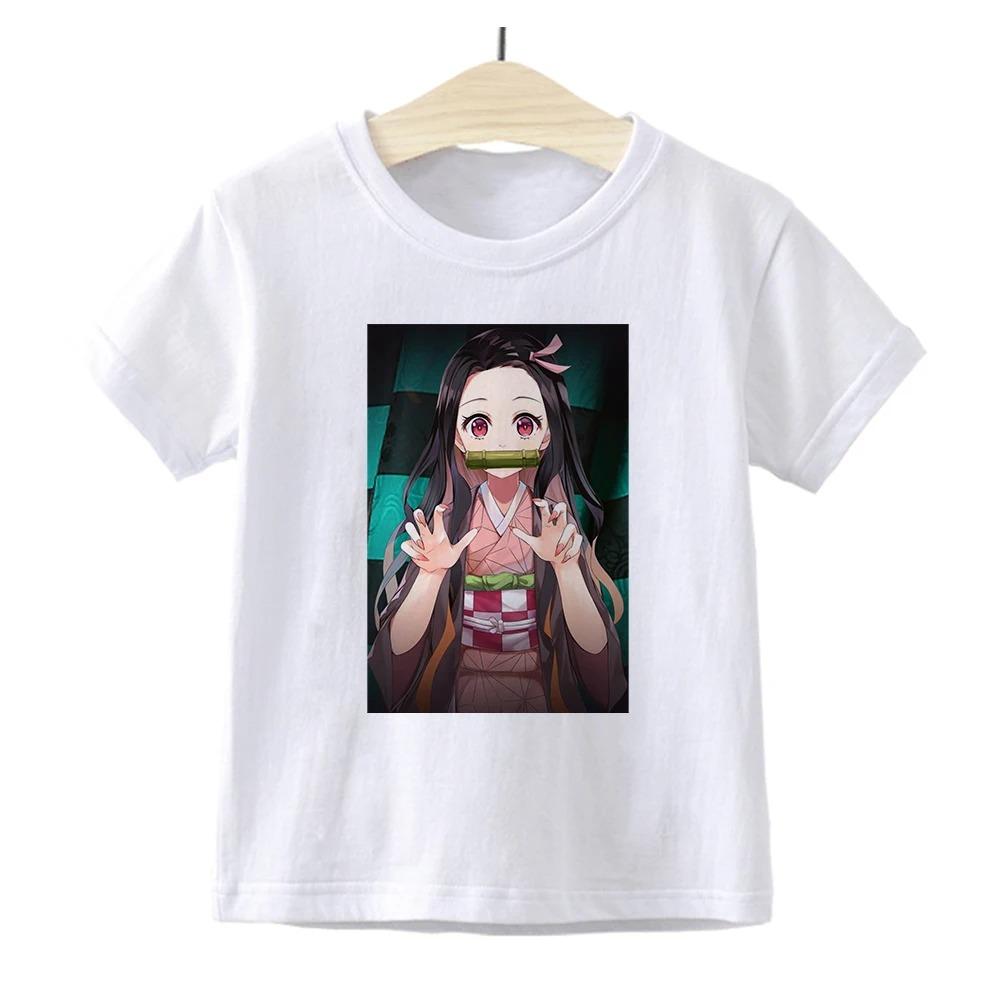 Kimetsu No Yaiba Shirt Boys Demon Slayer Anime T Shirt Fashion Japan Harajuku Children Ropa De Demon Slayer Tshirt for Kids Boys