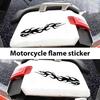 1 Pair Reflective Flame Motorcycles Stickers, Waterproof Self-Adhesive Decals For Trucks Cars, Outdoor Safety Vehicle Decals