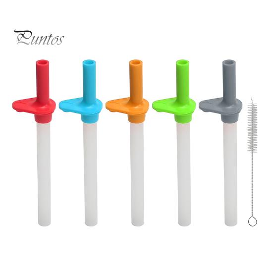 

5 шт. сменных трубочек для бутылки с водой Zak Designs Kelso объемом 15 унций, пищевые силиконовые трубочки, пылезащитные, без содержания бисфенола А, моющиеся трубочки для домашнего бара, кухни 5pcs