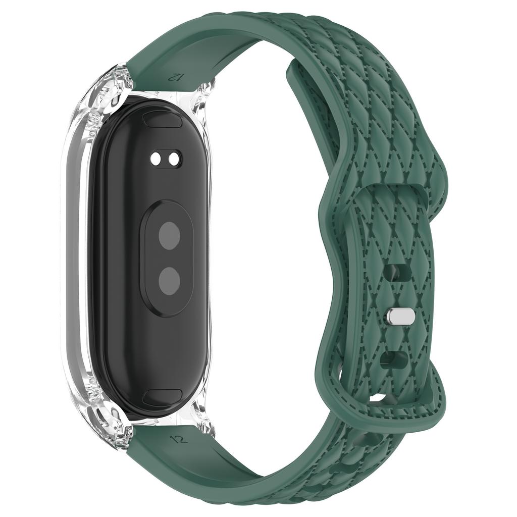 Etui+Silikonreim for Xiaomi Mi Band 10 Sport Gummibånd Armbånd pulseira correa for Xiaomi Smart Band 10 9 8 NFC Tilbehør