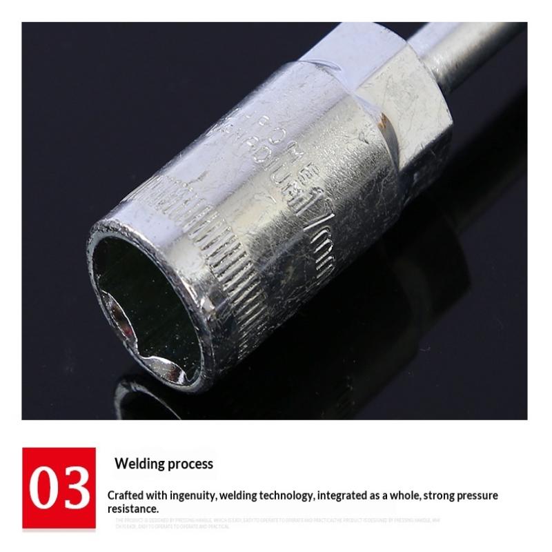T-Type Socket Wrench Set, T-Shaped Extended Hex Wrench, Rubber-Coated Car And Motorcycle Tire Repair Tools