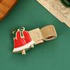 Christmas Pen Clip Metal Bookmark New Pencil Holder  Stationery Supplies