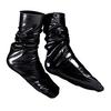 Night Club Women Reflective Bright Color Faux Leather Elastic Middle Tube Socks