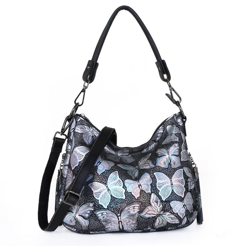 Women'S Bag Bag Women'S Butterfly Printed Bag Large Capacity Shoulder Messenger Bag Handbag