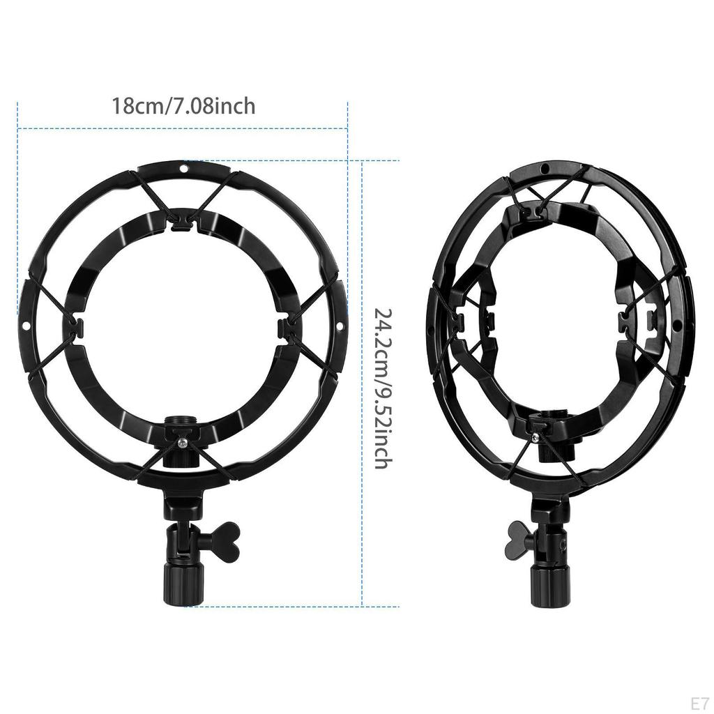 Recording Condenser Mic Shock Mount Lightweight Microphone Holder , Angle Adjustable