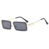 New Stylish Small Square Metallic Gradient Sunglasses For Men Women UV400 Protection Classic Design