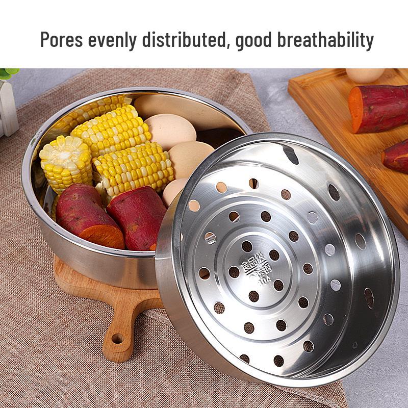 Universal 304 Stainless Steel Deepened Steaming Plate for Rice Cooker, 345L Household Steamer Rack
