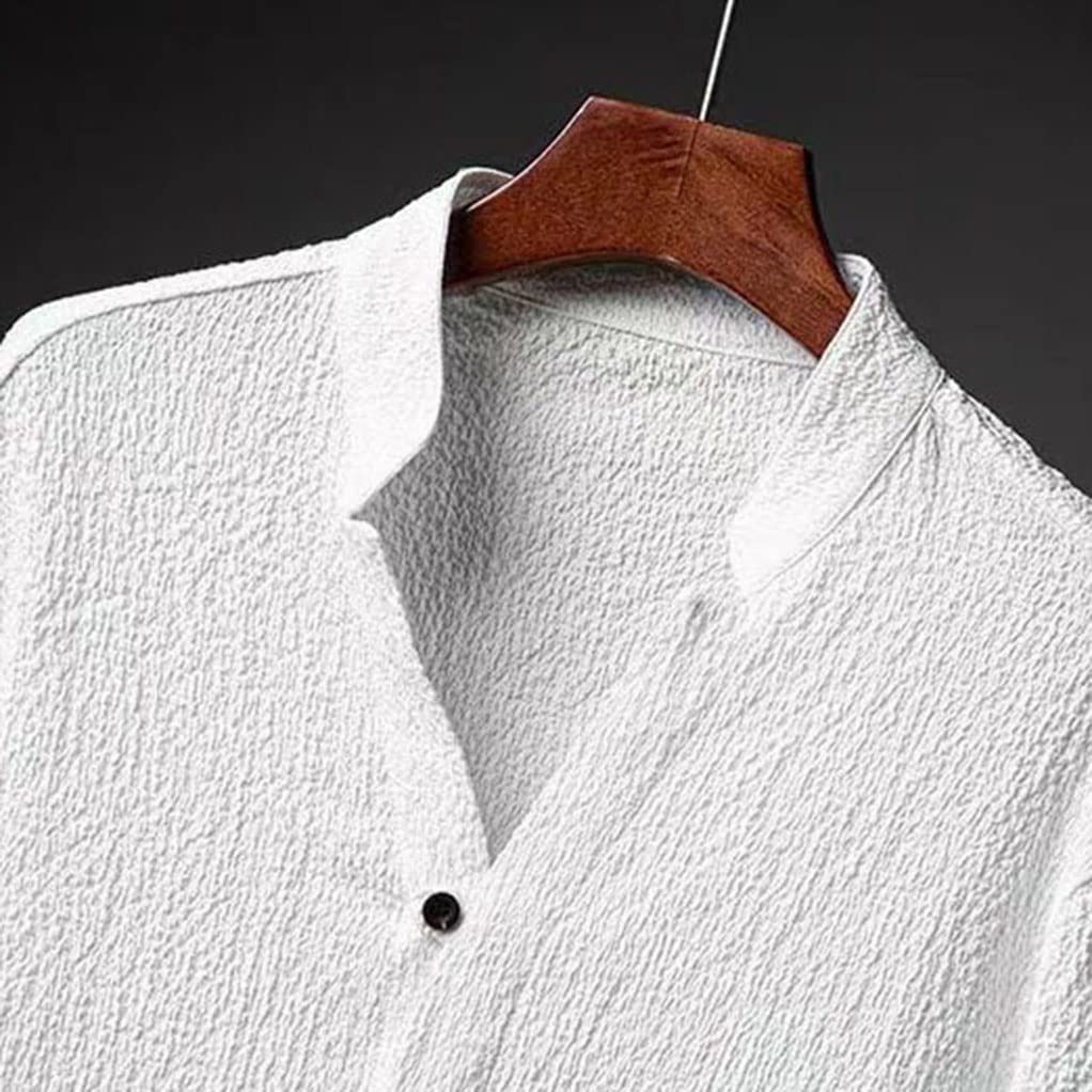 BREAORTION Summer Short Sleeve Sportswear Summer and Long Cool to the Loose Plus Size Men's Set, Sweatshirt, T-Shirt, Pants, Lightweight, Touch,