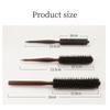 3 Types Straight Twill Hair Comb Natural Boar Bristle Rolling Brush Round Barrel Blowing Curling DIY Hairdressing Styling Tool