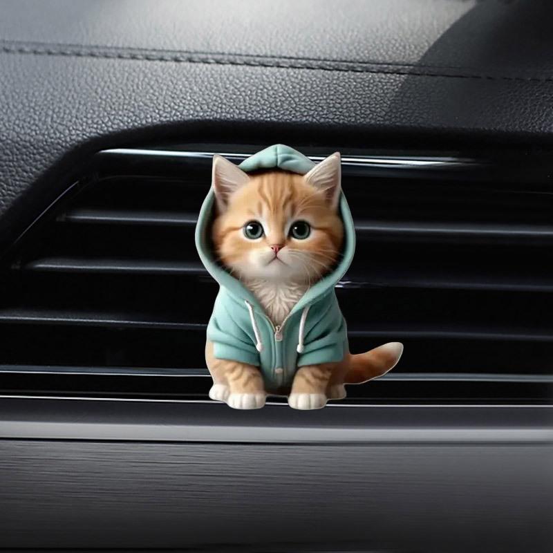1pcs 2d Cute Cat Acrylic Car Air Freshener Set - Long-Lasting Scented Aromatherapy for Vehicle Interiors