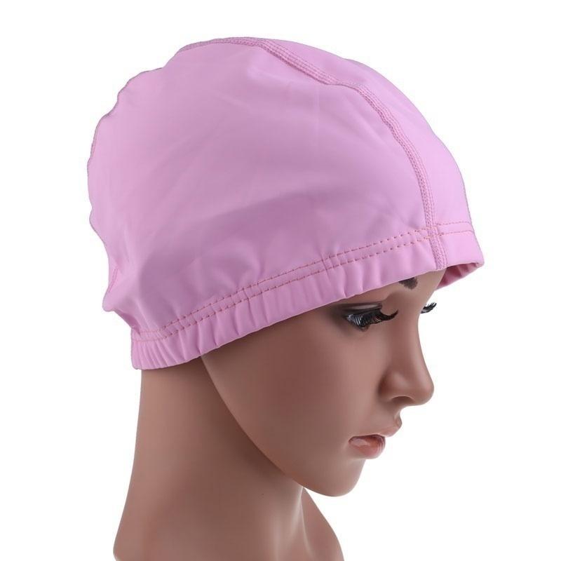 Adult Swimming Cap Elastic Solid Color Unisex Swimming Cap Stretch Waterproof Protect Ear Hat for Swimming Women and Men