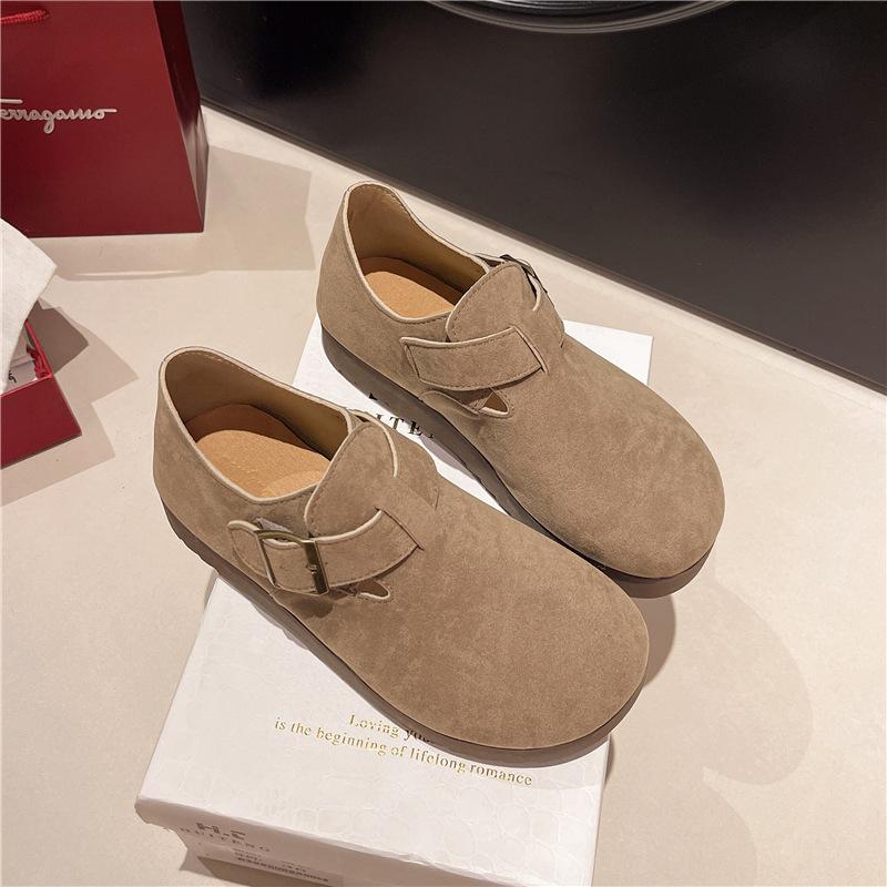 

Thick-soled Birkenstocks for women s spring, autumn and winter 2025 new Doudou shoes, one pedal, lazy Boken shoes, all-inclusive women s shoes 40