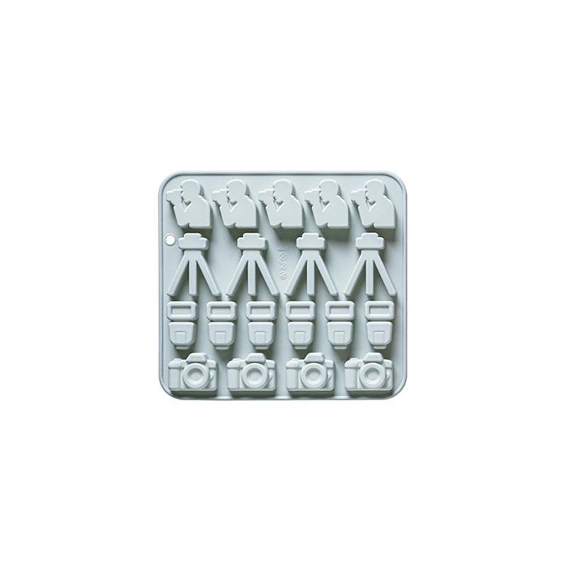 

19-Hole Pography Theme Silicone Mold Camera Fondant Candy Chocolate Mould Dessert Epoxy Fudge Jelly Cake Mold Baking Tools синий