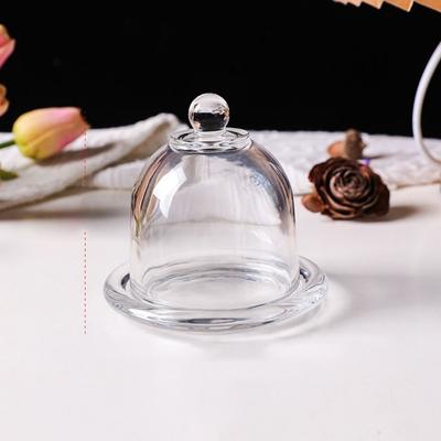 Glass Craft Dessert Storage Stand Transparent Dessert Table Ornaments Cake Serving Tray  Hotels