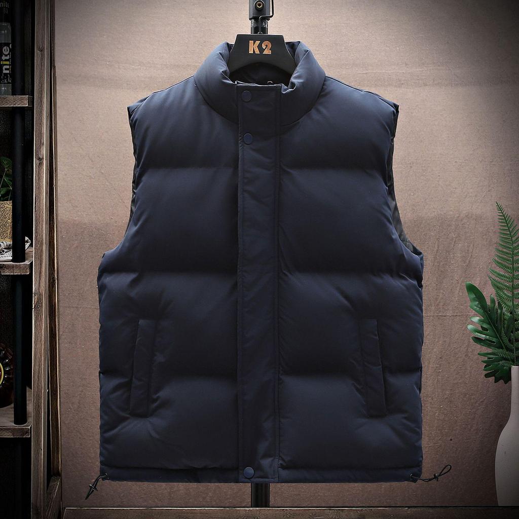 Men's Autumn/Winter Thick Down Cotton Vest - Warm, Trendy Jacket