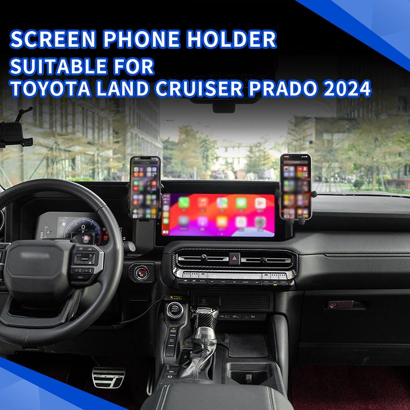 For Toyota Prado LC250 LHD 2025 2025 Car Phone Holder Mount With Storage Box Navigation Screen Fixed Mobile Phone Stand Holder