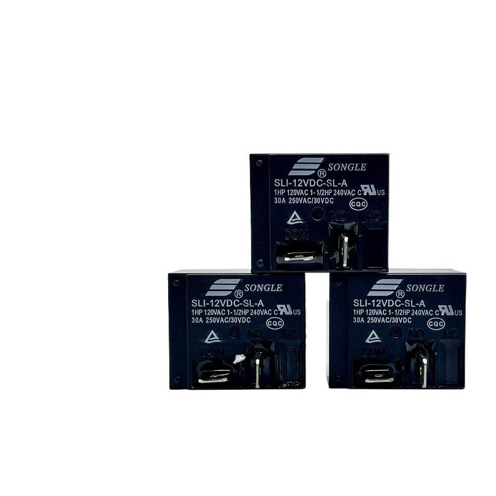

Original Songle Relay SLI-12VDC-SL-A, 4-pin, normally open, 30A, 12V, available.