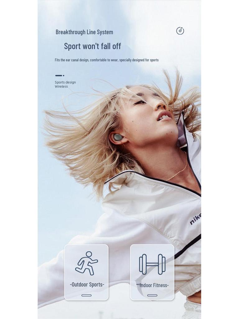 2025 Waterproof Bluetooth Sports Earphones - Long Battery, In-ear, Low Latency, Wireless