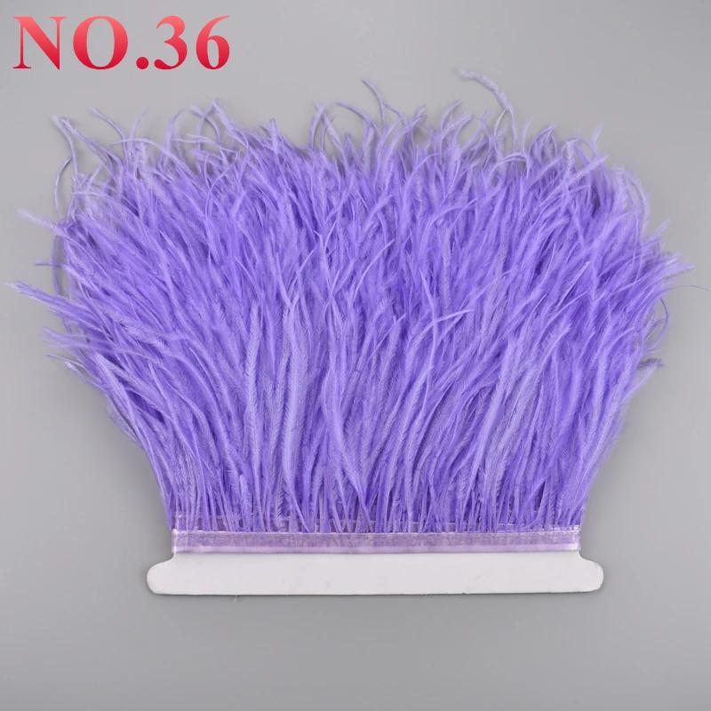 10Meters/Lot Ostrich Feathers On Ribbon Tape 10-15Cm  Feather Trim Boa For Clothes Sewing Fringe Diy Wedding Decoration
